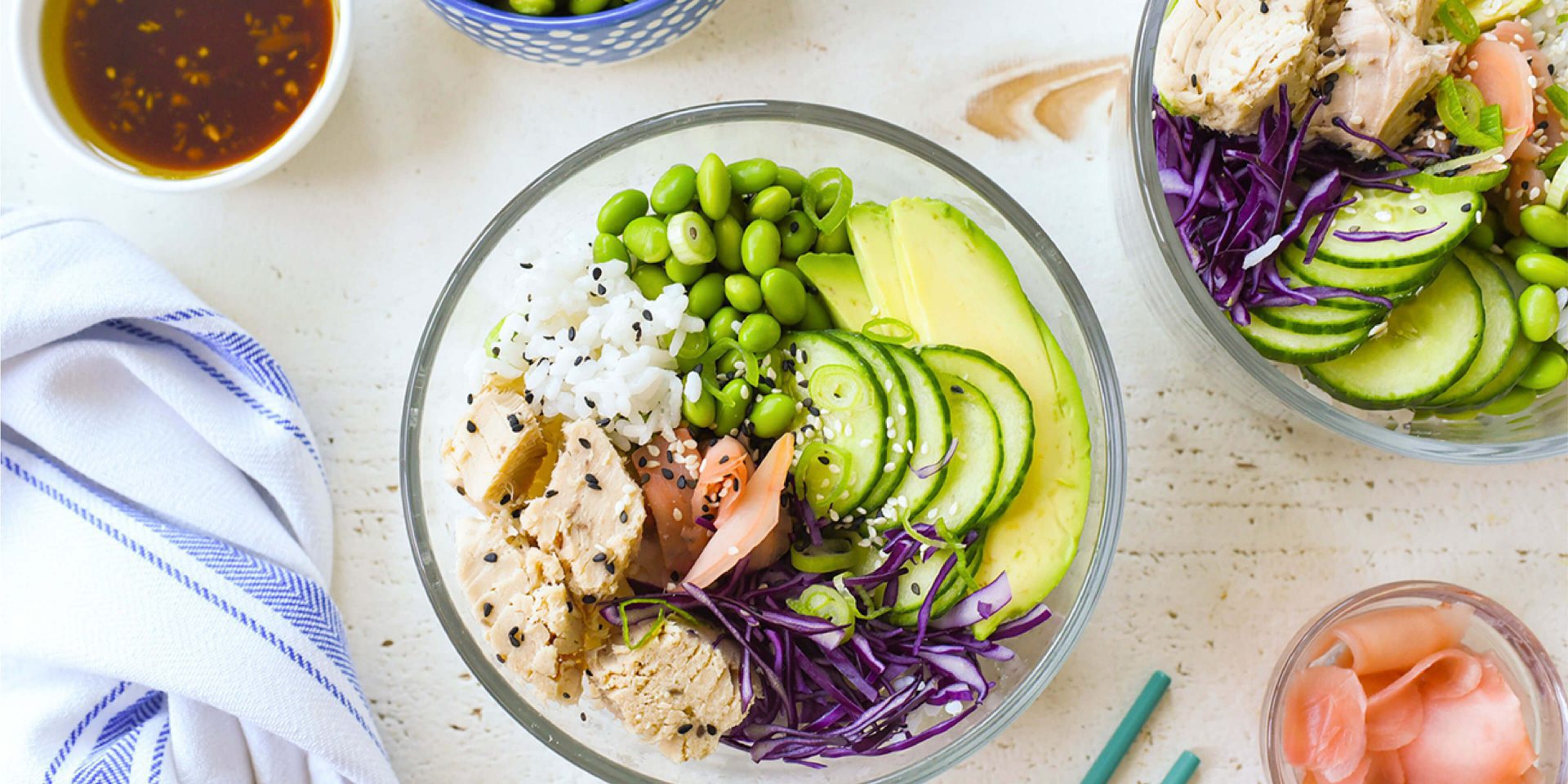 Homemade Sesame-Ginger Tuna Bowl - Clover Leaf