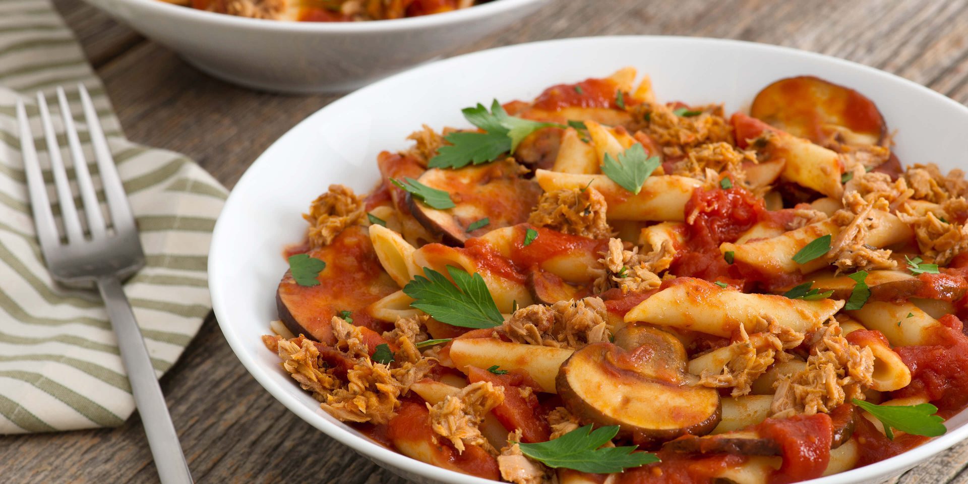 Sundried Tomato and Basil Tuna Pasta Clover Leaf