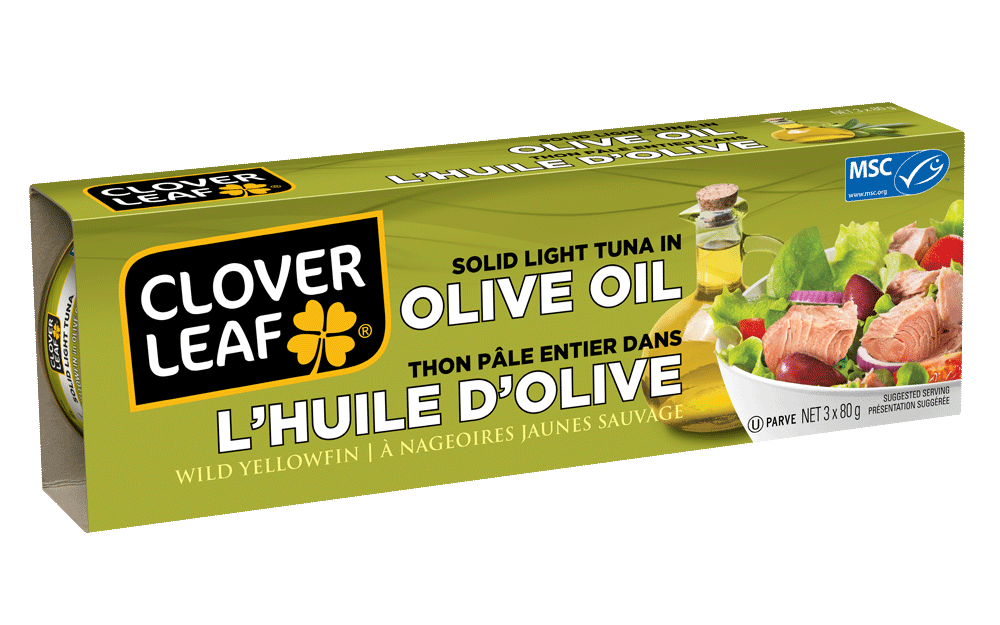 Clover Leaf Solid Light Tuna In Pure Olive Oil - 85g, 24 Count – Canned  Tuna – Flavoured Tuna – Skipjack Tuna - High In Protein – 18g Of Protein  Per